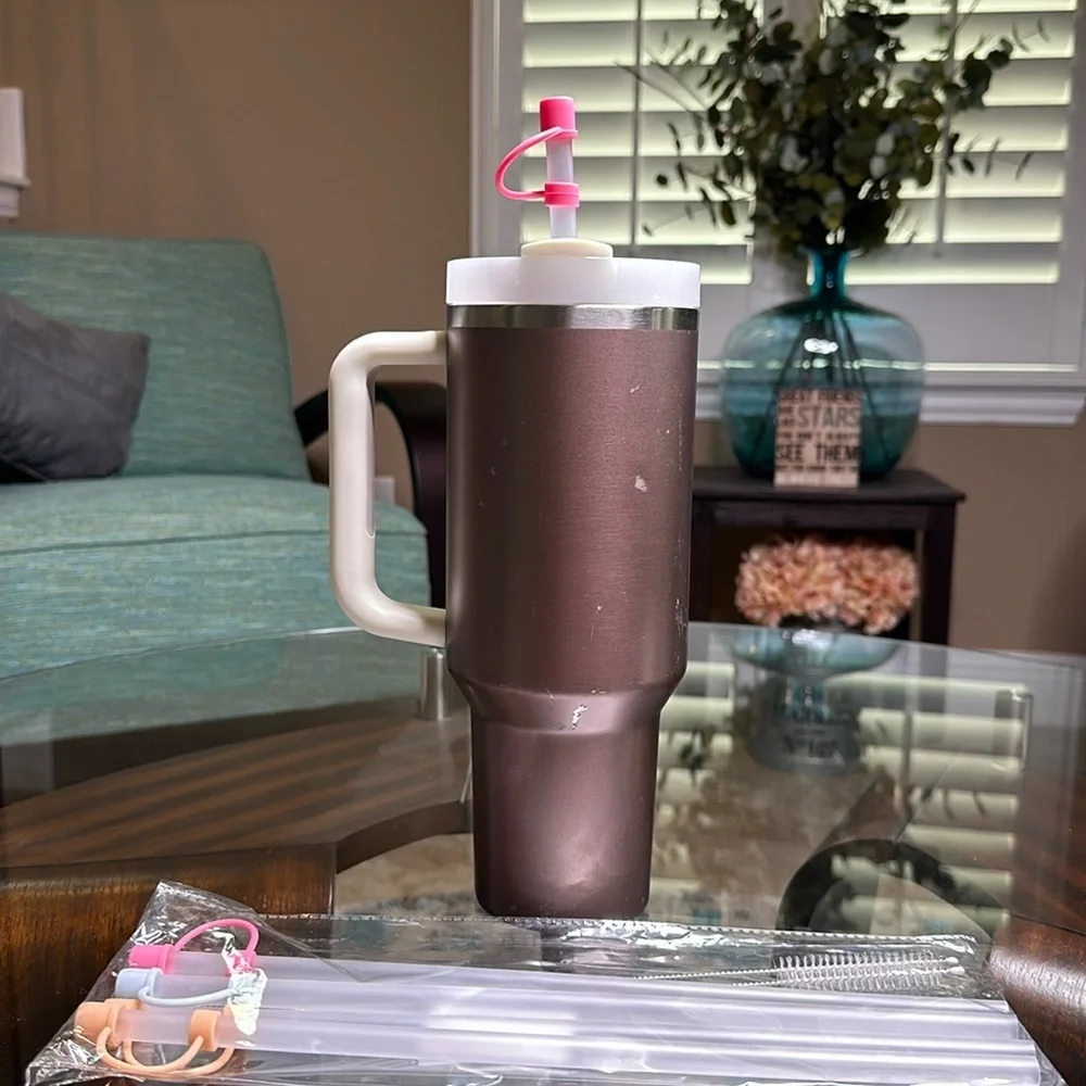 Stanley 40 oz. Quencher‎ H2.0 FlowState Tumbler Rose Quartz Glow - Picture 2 of 10